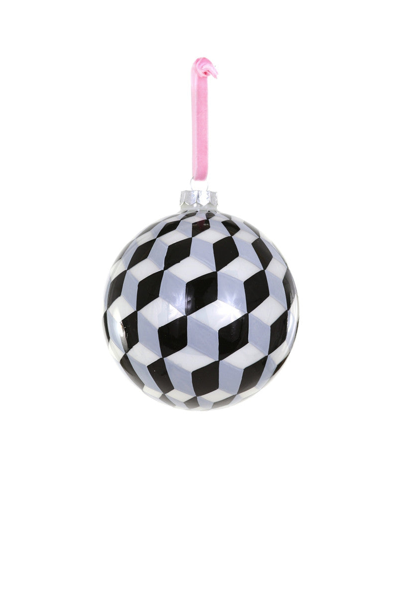 Tree Ornament Block Bauble-Black Medium