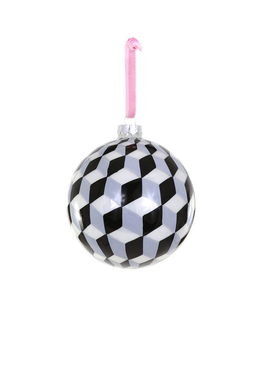 Tree Ornament Block Bauble-Black Medium