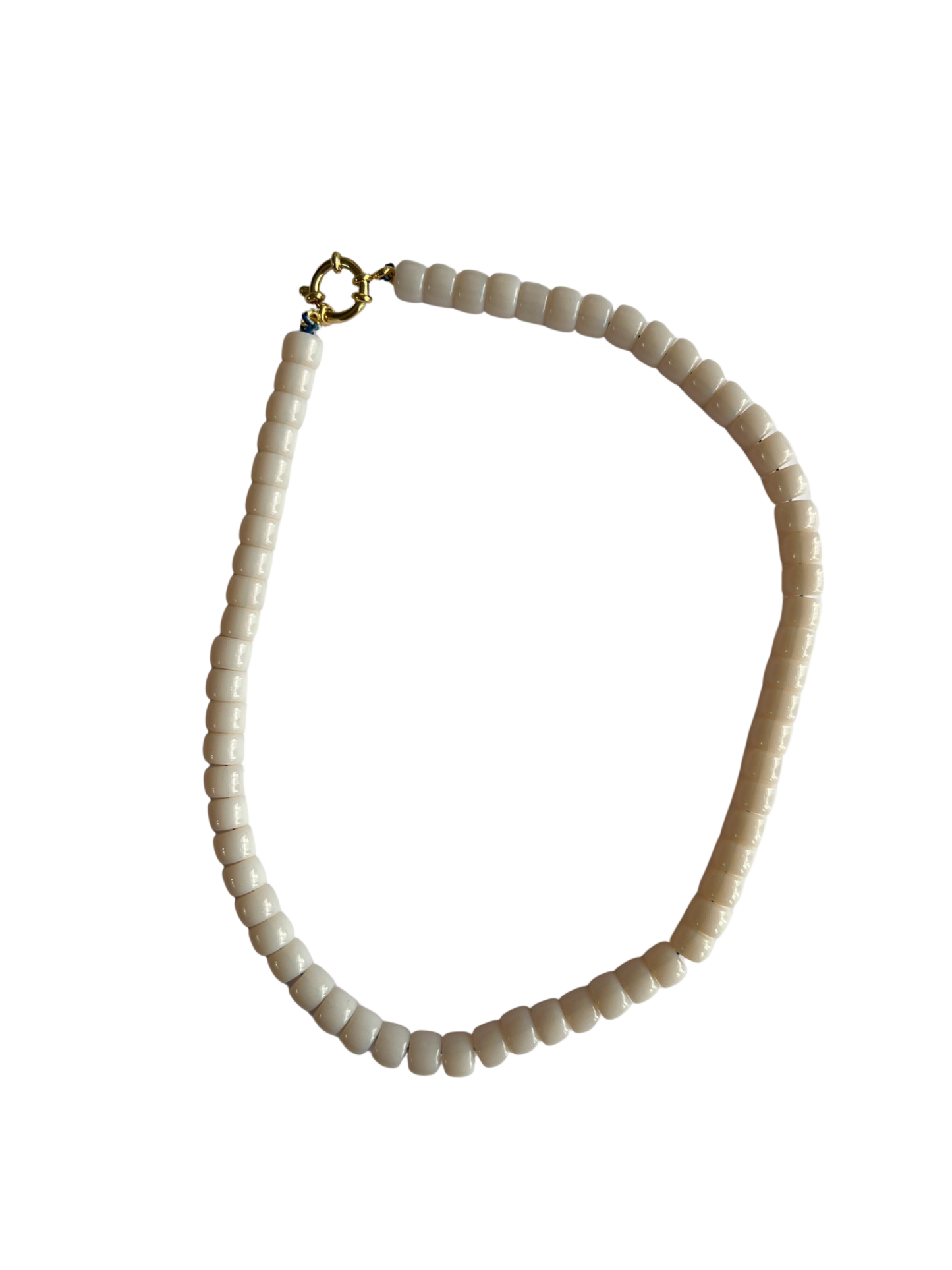 WW Glass Beaded necklace white