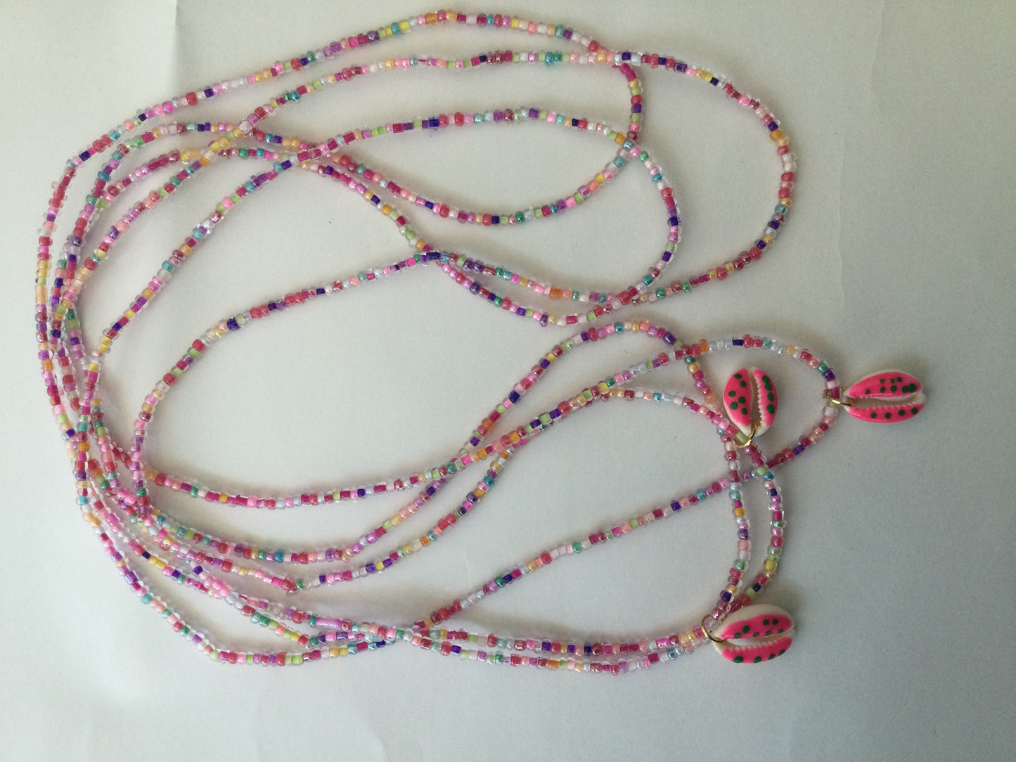 Pastel beads with shell