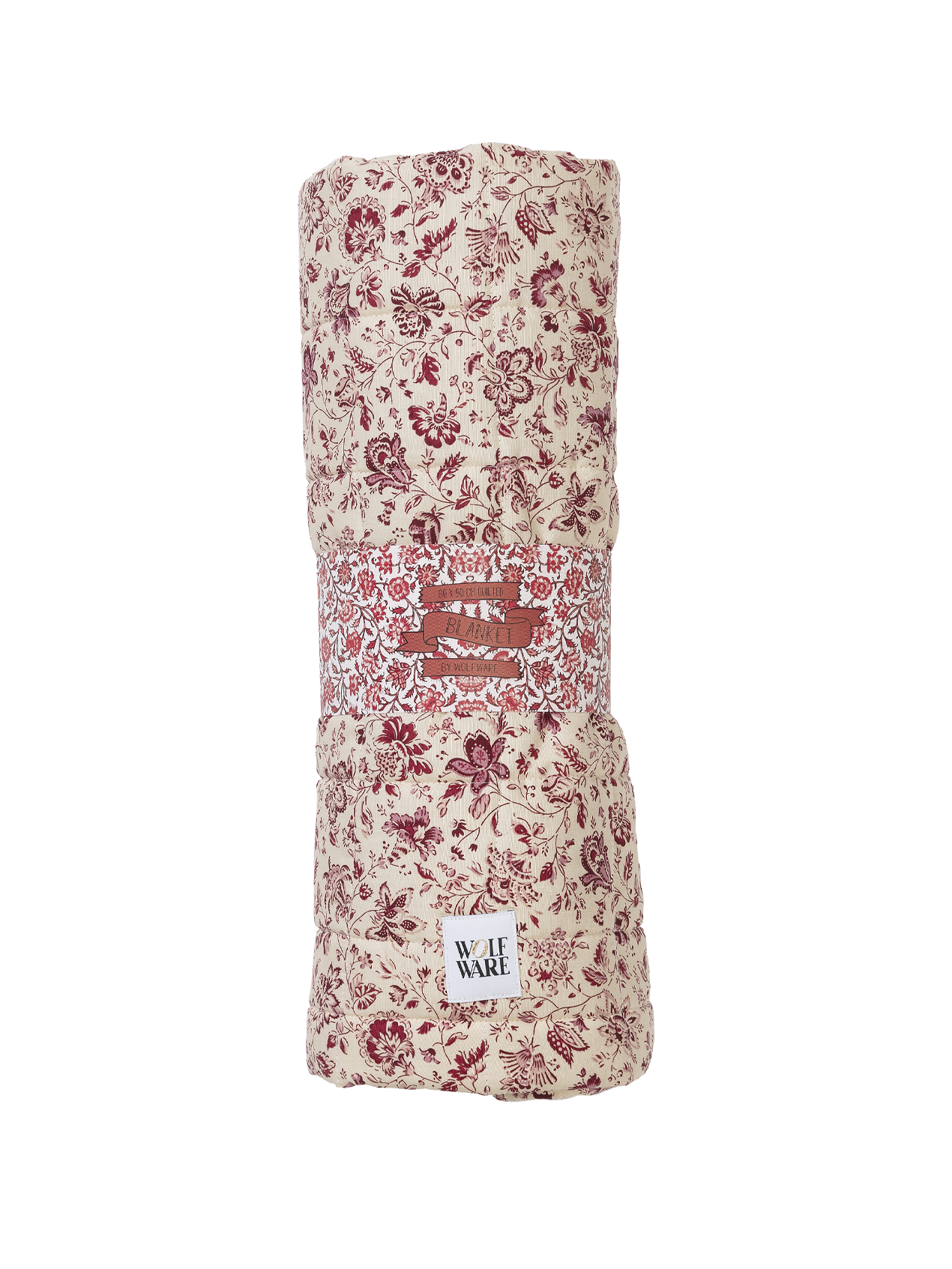 Quilted Baby Blanket Red Floral