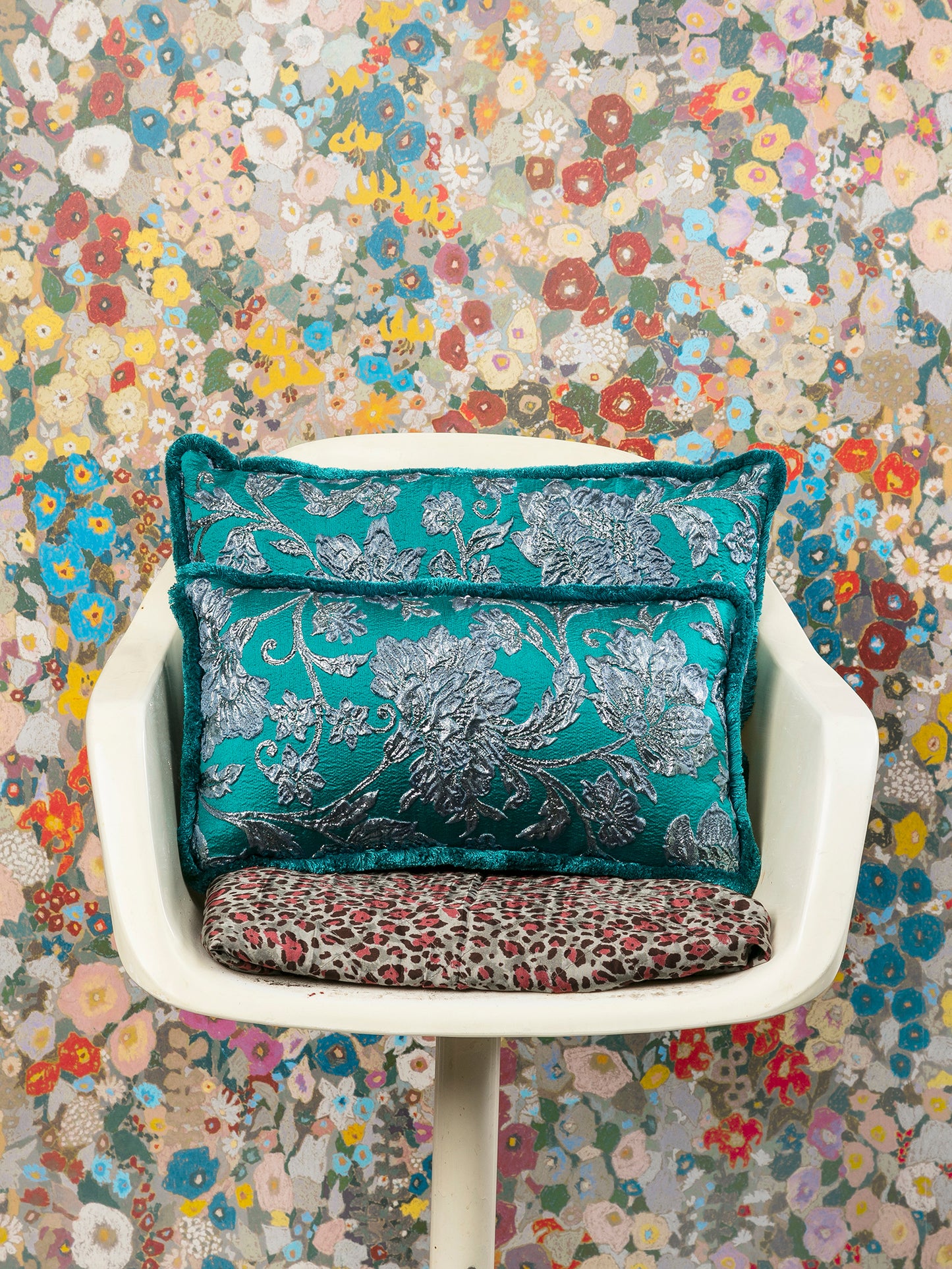 Cushion Turquoise Flower S