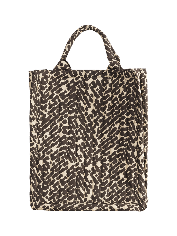 WolfWare leopard print tote bag brown