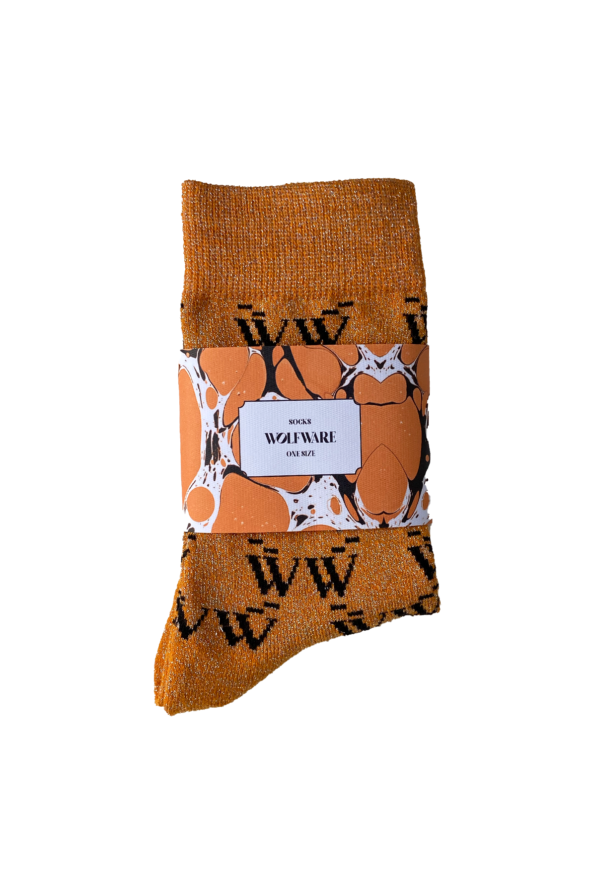 Socks Orange Lurex WW