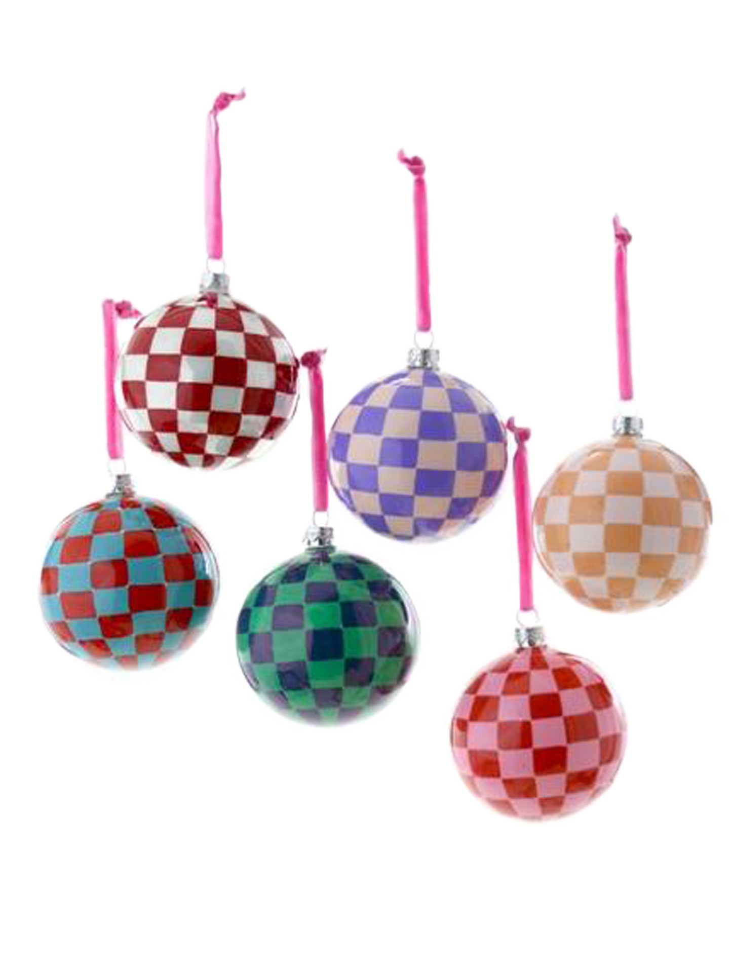 Checkered Bauble Medium Tree Ornament