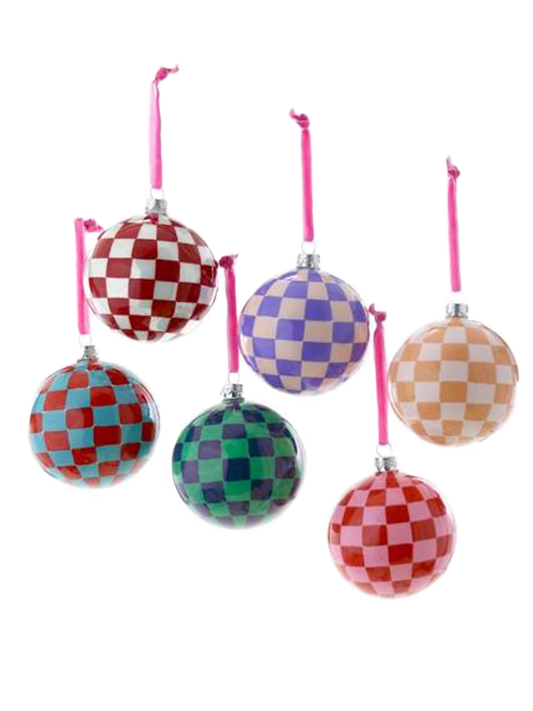 Checkered Bauble Medium Tree Ornament