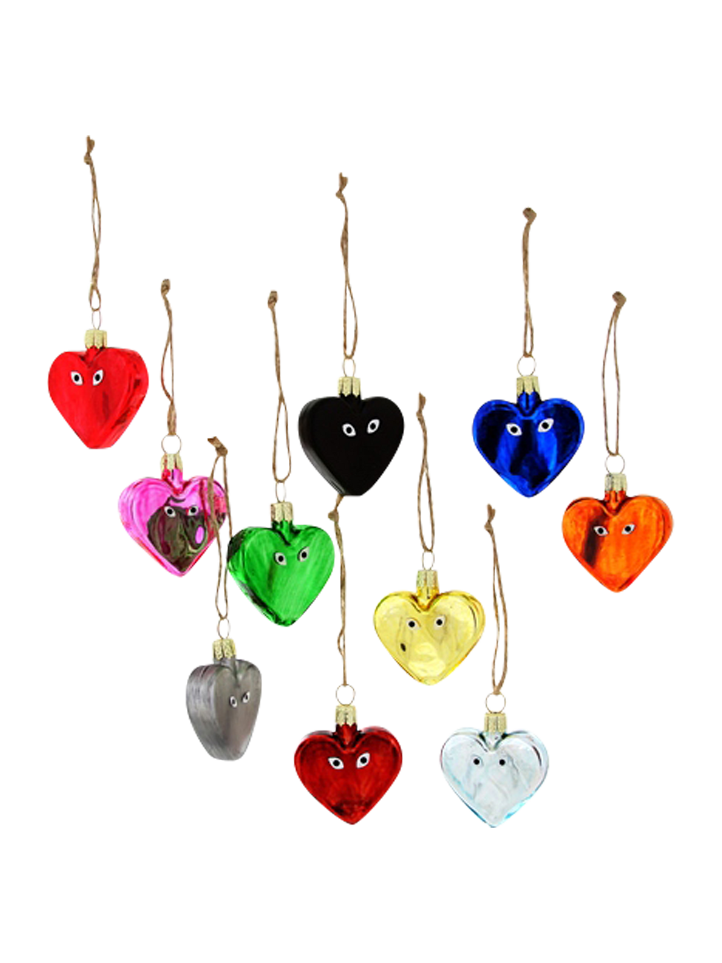 Ornament Heart with Eyes Multicolor